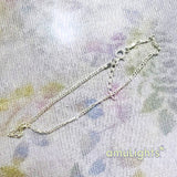 Anklet; Figaro Sterling Silver